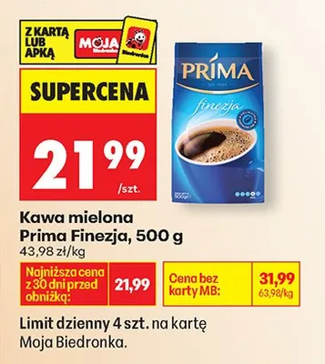 Kawa mielona Finezja promocja w Biedronka