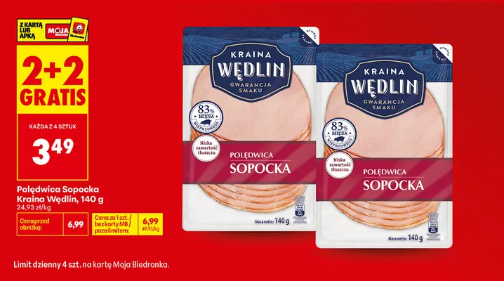 Polędwica sopocka Kraina Wędlin promocja w Biedronka
