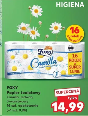 Papier toaletowy Foxy Camilla 3-warstwowy promocja w Kaufland