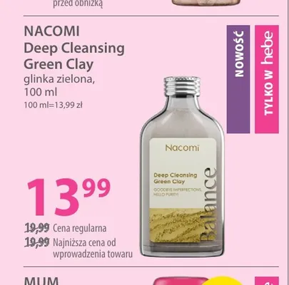 Glinka zielona Nacomi Deep Cleansing Green Clay promocja w Hebe