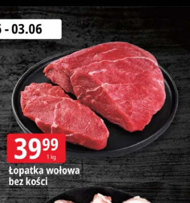 Łopatka wołowa bez kości promocja w Leclerc