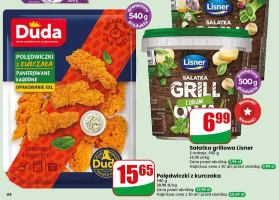 Polędwiczki z kurczaka panierowane łagodne Duda promocja w Dino