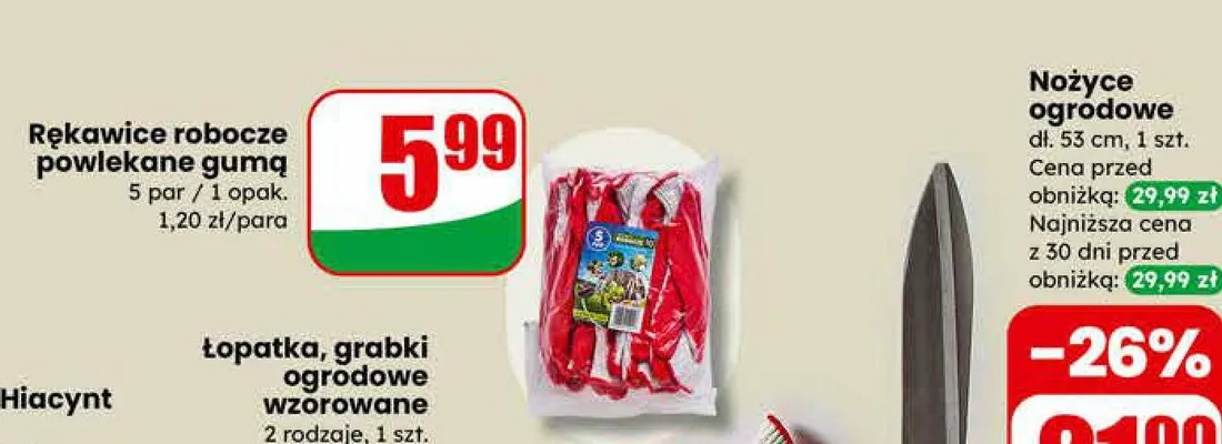 Rękawice robocze powlekane gumą promocja w Dino