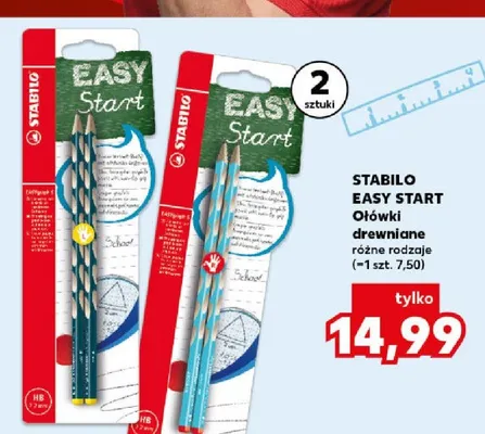Ołówki drewniane Stabilo Easy Start 2-pak promocja w Kaufland