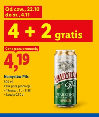 Piwo Namysłów Pils promocja w Lidl