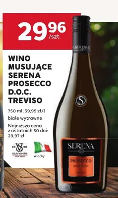 Wino musujące Serena Prosecco D.O.C. Treviso promocja w Stokrotka