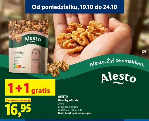 Orzechy włoskie Alesto promocja w Lidl