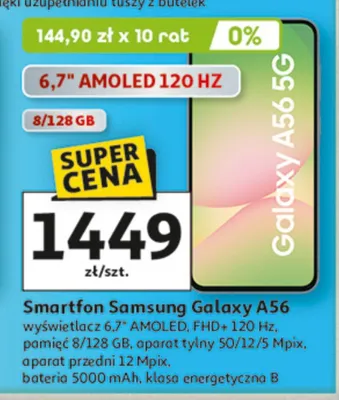 Smartfon Galaxy A56 8/128GB promocja w Auchan