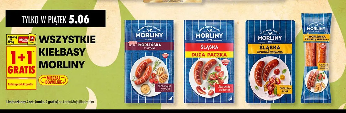 Kiełbasa Śląska Morliny promocja w Biedronka
