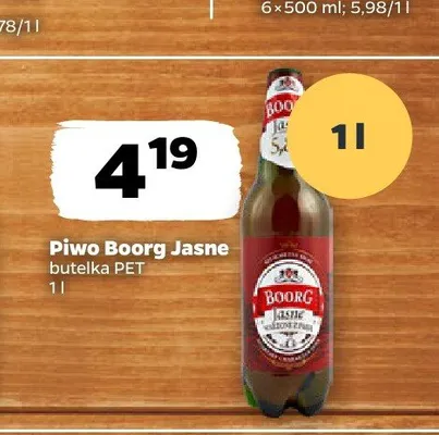 Piwo Boorg Jasne promocja w Netto