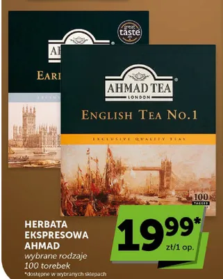 Herbata ekspresowa Ahmad Tea Earl Grey promocja w Groszek