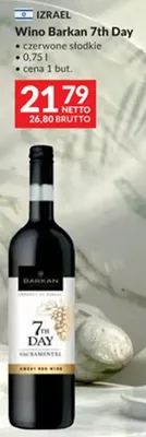 Wino Barkan 7th Day czerwone słodkie promocja w Makro