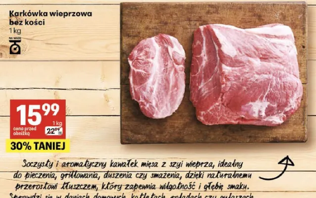 Karkówka wieprzowa bez kości promocja w Delikatesy Centrum