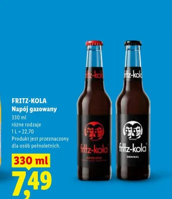 Napój gazowany Fritz-Kola Original promocja w Lidl