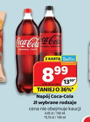 Napój gazowany Coca-Cola promocja w Delfin