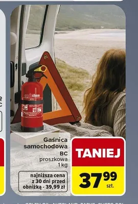Gaśnica samochodowa BC proszkowa promocja w Carrefour