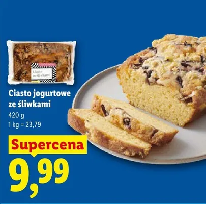 Ciasto jogurtowe ze śliwkami promocja w Lidl