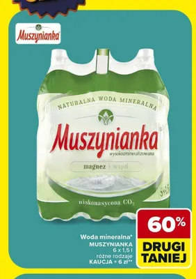 Woda mineralna Muszynianka 6-pak 1,5 l promocja w Carrefour