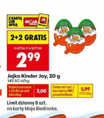 Jajko Kinder Joy promocja w Biedronka