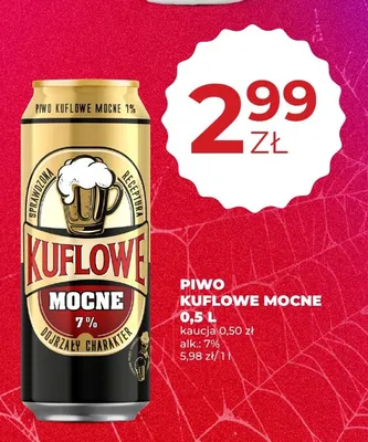 Piwo Kuflowe Mocne promocja w Duży Ben