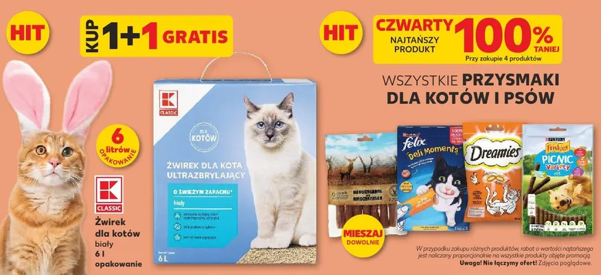 Żwirek dla kotów biały promocja w Kaufland