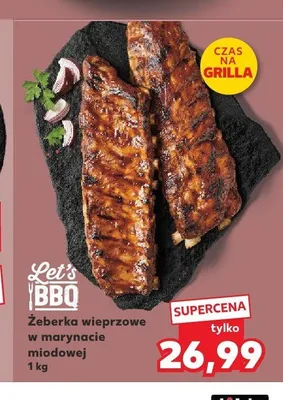 Żeberka wieprzowe w marynacie miodowej Let's BBQ promocja w Kaufland