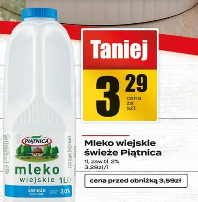 Mleko wiejskie Polskie promocja w Supeco