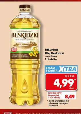 Olej rzepakowy Beskidzki Bielmar promocja w Kaufland