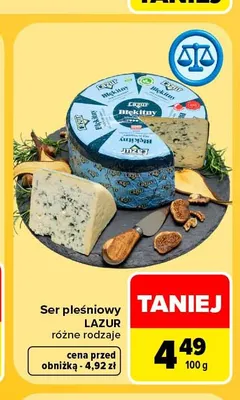 Ser pleśniowy Lazur promocja w Carrefour Market