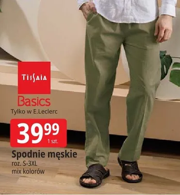 Spodnie męskie Tissaia Basics roz. S-3XL mix kolorów promocja w Leclerc