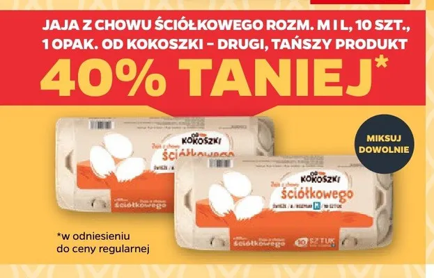 Jaja z chowu ściółkowego Od Kokoszki rozm. M promocja w Netto