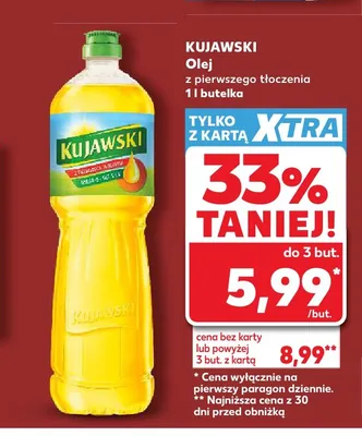 Olej rzepakowy Kujawski promocja w Kaufland