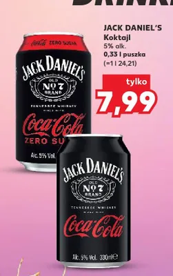 Koktajl Jack Daniel's & Coca Cola Zero Sugar promocja w Kaufland