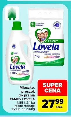 Mleczko do prania Family Lovela promocja w Carrefour Market