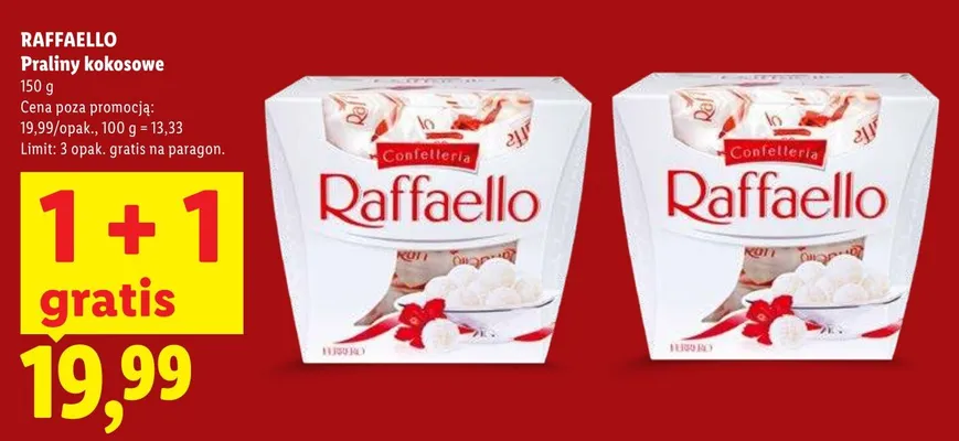 Praliny kokosowe RAFFAELLO promocja w Lidl