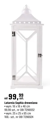 Latarnia Sophia drewniana promocja w OBI