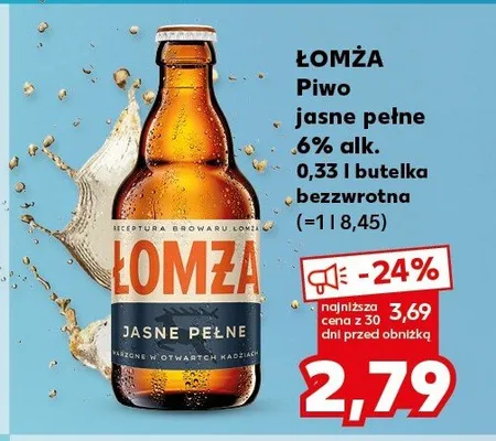 Piwo jasne pełne promocja w Kaufland