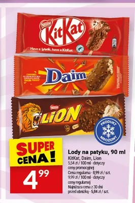 Lody na patyku Daim Nestle promocja w Twój Market
