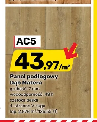 Panel podłogowy Dąb Matera promocja w Bricomarche