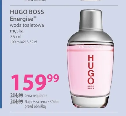 Woda toaletowa męska Energise Hugo Boss promocja w Hebe