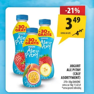 Jogurt Danone Ale Pitny brzoskwinia marakuja promocja w Arhelan