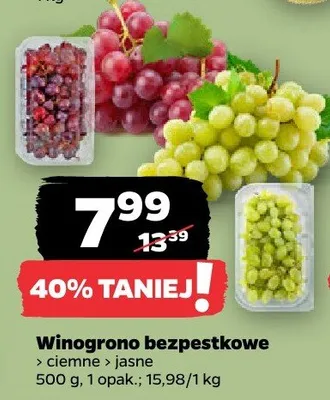 Winogrono bezpestkowe ciemne promocja w Netto