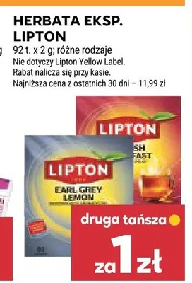 Herbata eksp. LIPTON English Breakfast promocja w Stokrotka