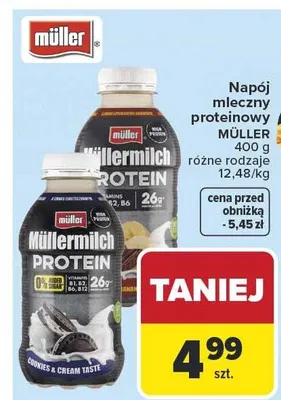 Napój mleczny proteinowy różne rodzaje promocja w Carrefour Market