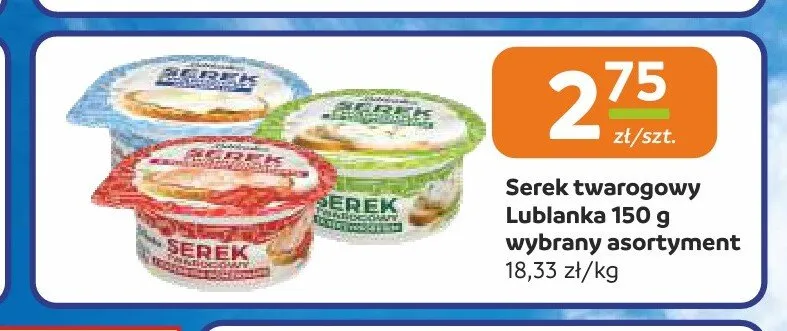 Serek twarogowy Lublanka promocja w Społem Częstochowa