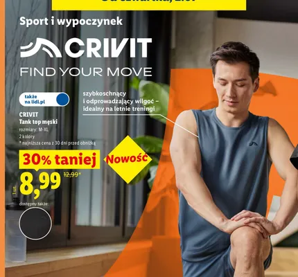 Tank top męski Crivit promocja w Lidl