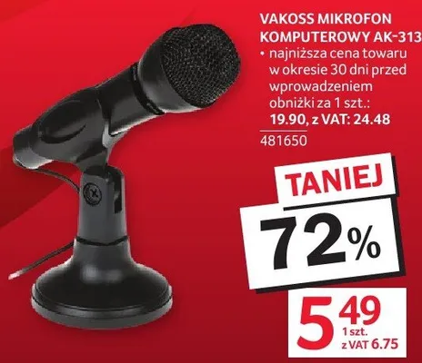 Mikrofon komputerowy AK-313 promocja w Selgros