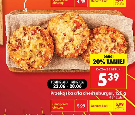 Przekąska a'la cheeseburger promocja w Biedronka