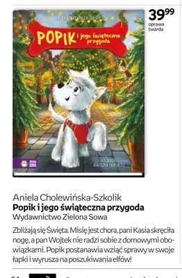 Książka Popik i jego świąteczna przygoda Aniela Cholewińska-Szkolik promocja w Empik