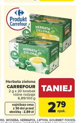 Herbata zielona Carrefour promocja w Carrefour